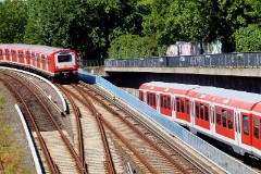S-Bahn BR 472 und BR 474, Hamburg Hauptbahnhof, 9. August 2015