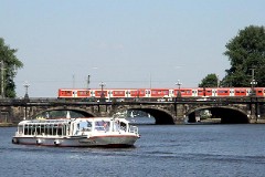 S-Bahn, Hamburg, Lombardbrücke, 31. July 2008