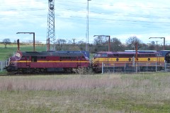 CFL (CFL cargo Danmark ApS) 1807 and 1023 (ex. MX1023), Taulov, 17. April 2015