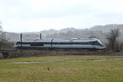 DSB IC2, a rainy day at Taulov, 25. February 2015