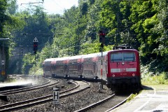 DB BR 111 028, Eschweiler Hauptbahnhof, 26. June 2016.