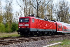 DB 114 027-6, Magdeburg in der nahe von dem Wasserkreuz Mittellandkanal / Elbe, 28. April 2015