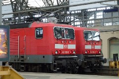 DB 143 339-0 and 143 814-2,  Dresden Hauptbahnhof, 3. May 2015
