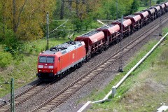 DB 185 151-8, Magdeburg in der nahe von dem Wasserkreuz Mittellandkanal/Elbe