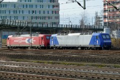 HGK (Häfen und Güterverkehr Köln) baureihe 145, Hamburg Wilhelmsburg, 10. February 2014
