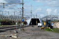 Vassijaure, - The northernmost railway station in Sweden -, 9. July 2010