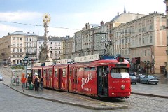 Linz, Hauptplatz am Dreifaltigkeitssäule, 28. June 2005