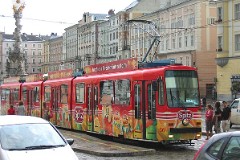 Linz, Hauptplatz am Dreifaltigkeitssäule, 28. June 2005