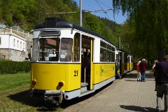 Kirnitzschtalbahn, Bad Scandau, Kurpark, 3. May 2015