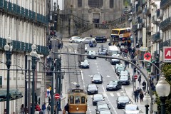 Porto, Praça da Liberdade, in the background Igreja dos Clérigos. 15. October 2016
