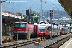 Öbb 1144 055 and 4023 008, Villach, 28. July 2014