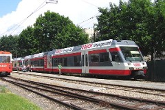 Lilo (Linzer Lokalbahnen AG), Linz Lilo Bahnhof, 28. June 2005