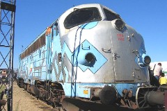 MY 1126 in "Graffiti"-look, Randers, 19. My 2007. Today owned by Dansk Jernbaneklub.