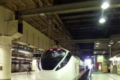 Type E657, Ueno railway stattion, Tokyo, 17. January 2015.   All Limited Express Super Hitachi to Iwaki will from March 2015 be operated by this type of trains.