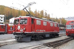 RhB (Rhätische Bahn), Pontresina, 14. October 2008