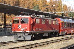 RhB (Rhätische Bahn), Pontresina, 18. October 2008