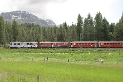 RhB (Rhätische Bahn), Pontresina, 1. July 2008