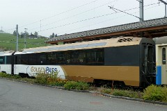 MOB (Montreux–Berner Oberland-Bahn), GoldenPass waggon,Zweisimmen, 13. October 2010
