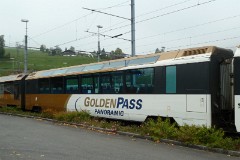 MOB (Montreux–Berner Oberland-Bahn), GoldenPass waggon,Zweisimmen, 13. October 2010