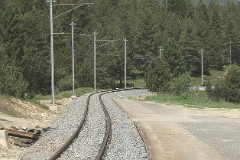 Punt Muragl, Rhätische Bahn, direction St. Moritz, 1. July 2008