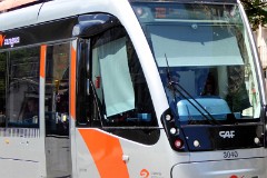 Tranvia Zaragoza, Urbus 3 photographed in Zaragoza, 16. June 2015. Delivered 2010 - 2012. Manufacturer: CAF. Quantity in Zaragoza: 21.