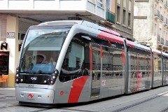 Tranvia Zaragoza, Urbus 3 photographed in Zaragoza, 31. May 2016. Delivered 2010 - 2012. Manufacturer: CAF. Quantity in Zaragoza: 21.